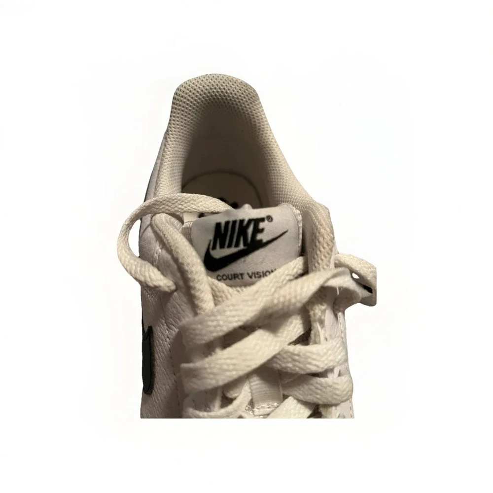 Nike‎ Men's Court Vision Low Sneakers - White/Black/White - 9.5 US - DH2987-101
